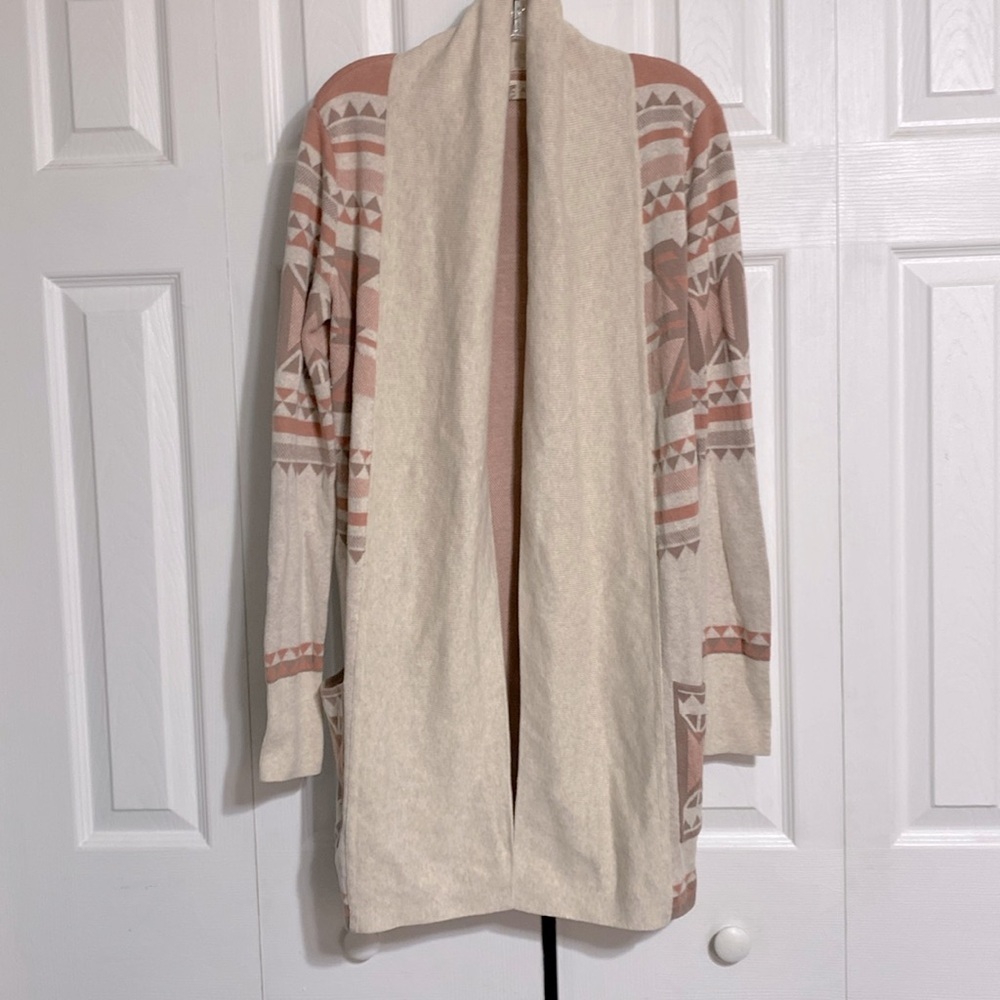 Yes Lola Aztec pattern knit cardigan sweater Size SMALL